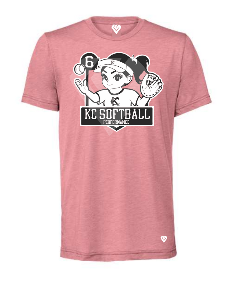KC Softball Performance Adult Logo Tee